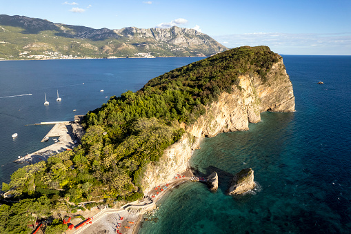 Top travel destinations in Montenegro. Bay of Budva.