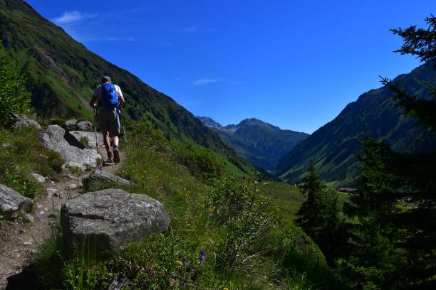 istock Man hiking at Stubai Valley 1444246156