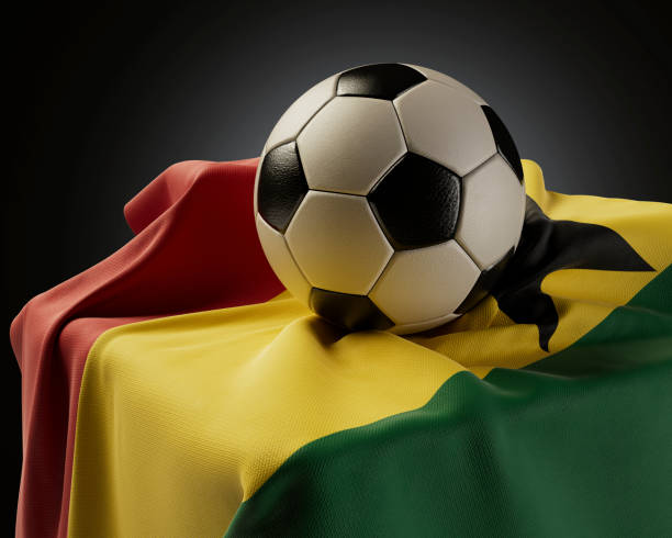 istock Soccer Ball And Ghana Flag 1444247701