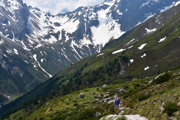 istock Man hiking at Stubai Valley in Tirol 1444252475