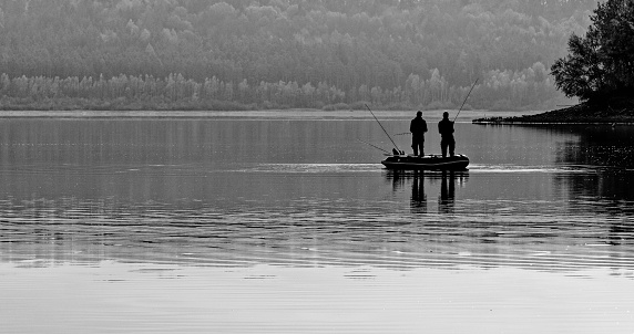 fishing from the boat