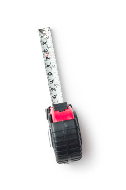 istock Industrial measuring tape isolated on white background. 1444254709