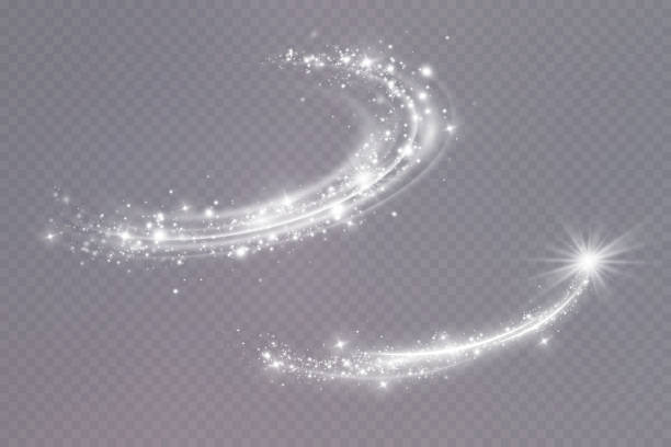 Magic spiral with sparkles.White light effect.Glitter particles with lines.Swirl effect. Magic spiral with sparkles.White light effect.Glitter particles with lines.Swirl effect winter wind stock illustrations