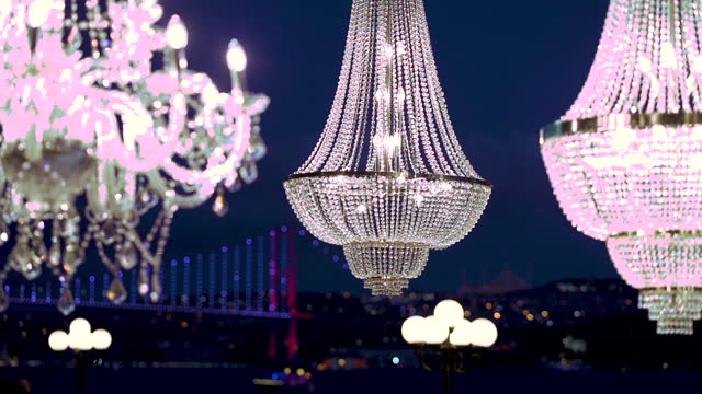 wedding decoration big luminous chandeliers pendent