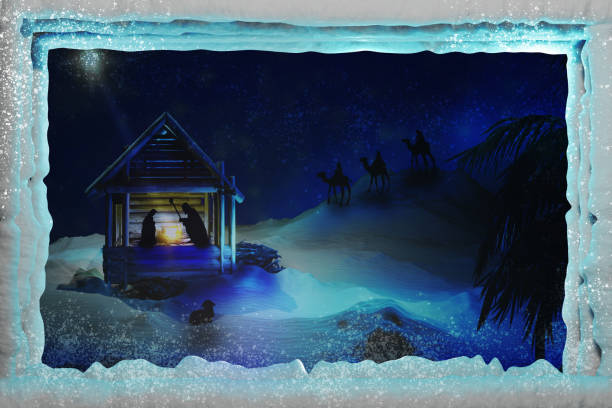 istock Nativity Scene in Bethlehem. Birth of Jesus Christ. 1444291243