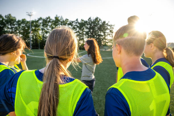 istock Women's soccer team are taking instruction from team coach 1444291721