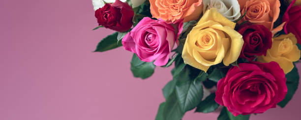 istock Bunch of colorful roses 1444291916