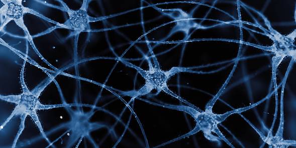 Neurons Concept. 3D Render