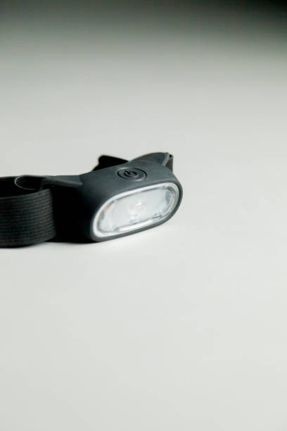 istock Head lamp in the black background 1444305193