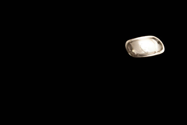 istock Head lamp in the black background 1444305200