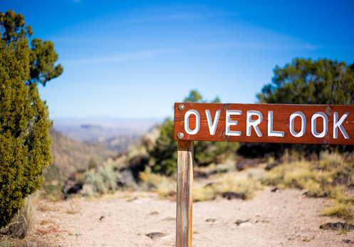 Los Alamos, NM: Overlook Sign at White Rock