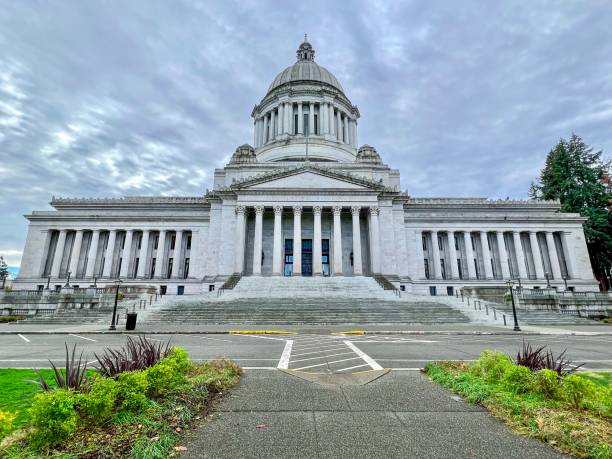 워싱턴 주 의사당 입법부 건물 - 올림피아, 워싱턴 - washington state capitol building 뉴스 사진 이미지