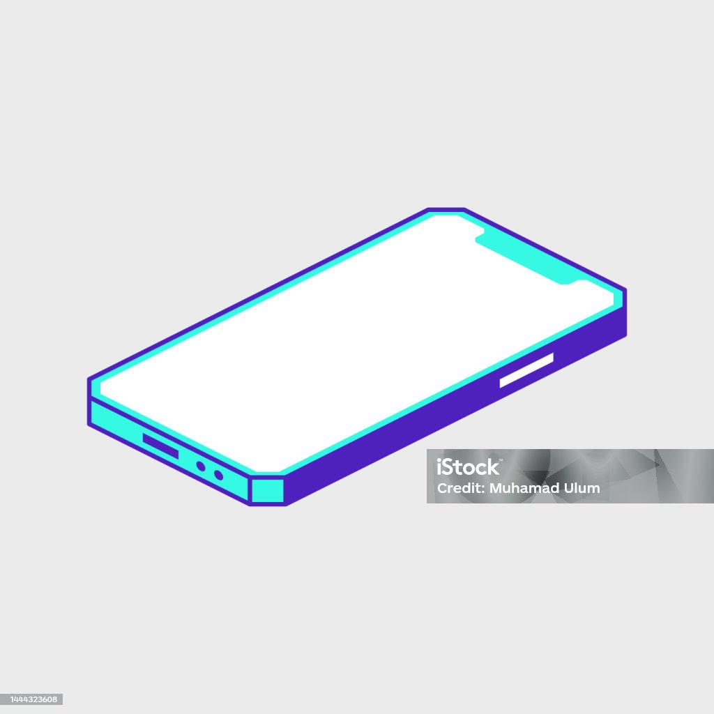 Phone Isometric Model Smart Phone Isometric Stock Illustration - Download Image Now ...