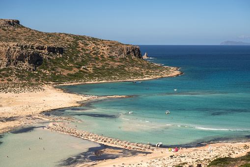 Famous Balos Beach in Crete. Top beaches in Greece.