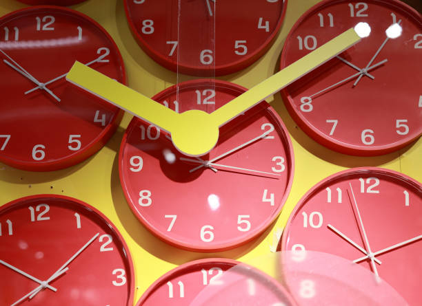 istock Group of alarm clocks 1444328611