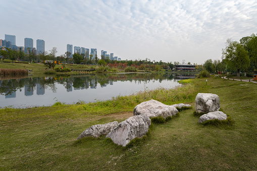 Cloudy Chengdu Modern City