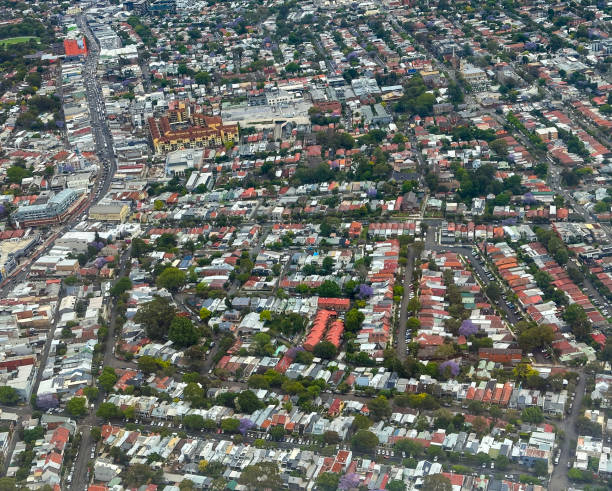 istock Aerial view over Sydney, Australia 1444340518