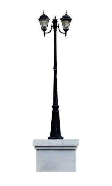 istock Mock up lamp pole isolated on white background with clipping path 1444343139