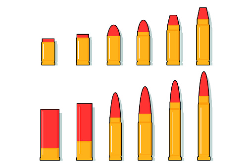 Fancy Bullets Design Bullets Ammunition Design Vector Flat Isolated Illustration Stock ...