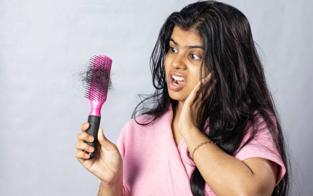istock Hair problem of indian woman 1444345126