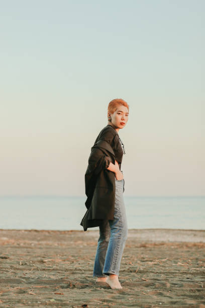 istock Portrait Of Non-Binary Person At The Beach 1444350803