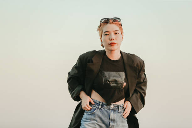 istock Portrait Of Non-Binary Person At The Beach 1444350810