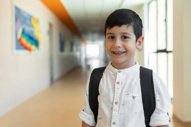 istock Portrait of schoolboy 1444352043