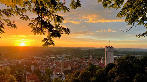 istock Mehlsack tower in Ravensburg against a cloudy sky during the sunset 1444356009