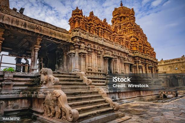 Tanjore Big Temple Or Brihadeshwara Temple Was Built By King Raja Raja Cholan In Thanjavur Stock Photo - Download Image Now