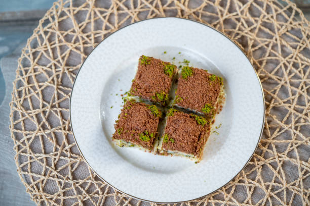 istock Traditional Turkish baklava on tabletop 1444365773