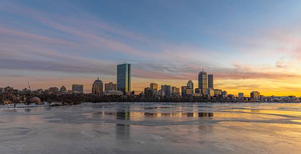 istock Boston skyline at sunset. Massachusetts, United States. 1444375206