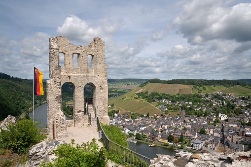 Traben Trarbac, Germany – May 21, 2022: The ruins of the old castle Grevenburg close to Traben Trarbach
