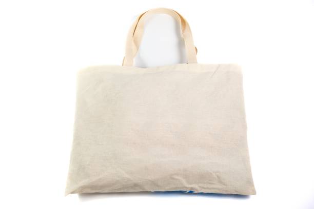 A clear tote bag isolated on a white background