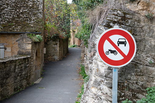 Sign showing a restricted parking area.