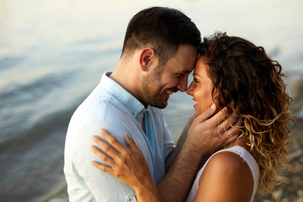 istock Couple in love by the river 1444388118