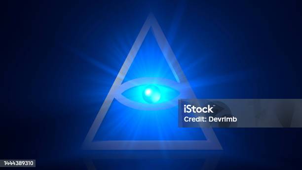 Mystical Eye Of The Illuminati Triangle Stock Photo - Download Image Now - Art, Egypt, Conspiracy Theory