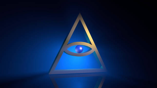 istock 3D Illuminati Symbol in The Dark 1444389348