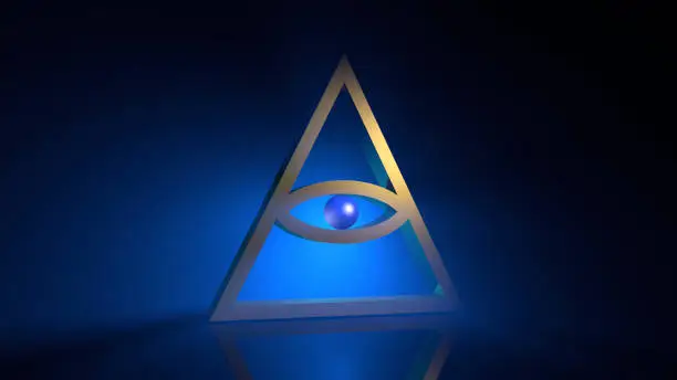 The world's most famous secret cult, the Illuminati, and its talismanic eye. / You can see the animation movie of this image from my iStock video portfolio. Video number: 1444141461