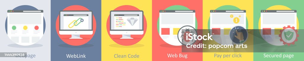 Web Development Image Link Webpage Web Link Stock Illustration - Download Image Now - Concepts ...