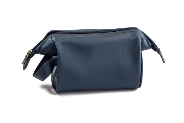 istock Blue cosmetics bag isolated on a white background 1444394045