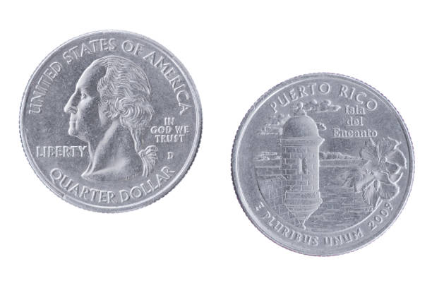 istock Puerto Rico 2009D Commemorative Quarter isolated on a white background 1444394056