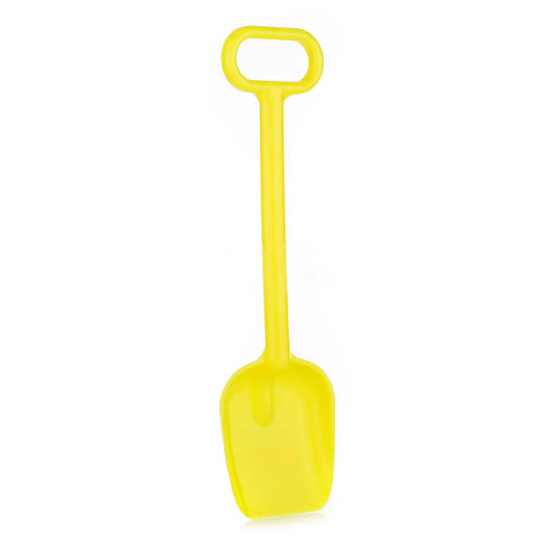 istock Children's large shovel isolated on a white background. Colored plastic shovels for snow removal. Children's Sandbox Toys 1444394678