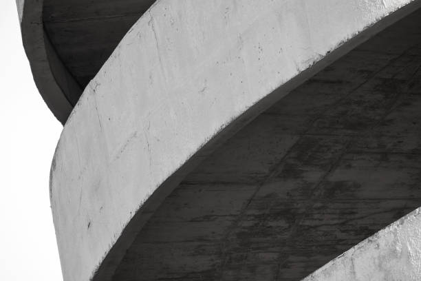 istock Abstract architecture background, round industrial building 1444395390