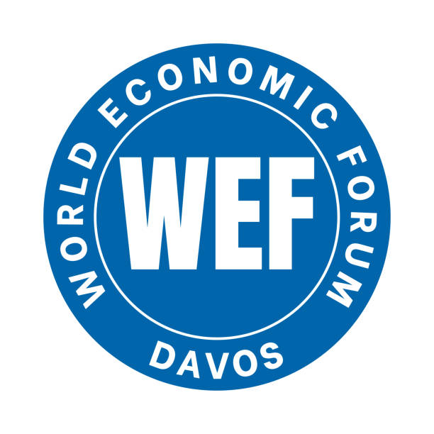 ikona symbolu światowego forum ekonomicznego wef - world economic forum stock illustrations