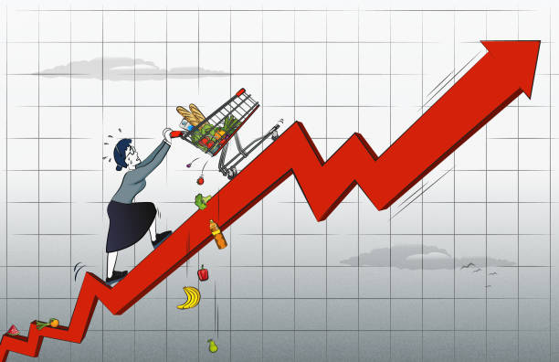 illustrations, cliparts, dessins animés et icônes de inflation alimentaire - price gouging