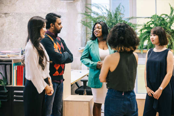 istock Start-up workers having a meeting at the office 1444407454