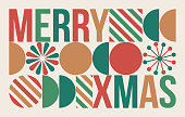 istock Merry Christmas Greeting card - v2 1444412188