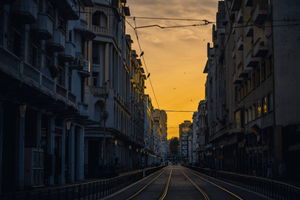istock Casablanca Morocco downtown district with tramway in the morning 1444414981