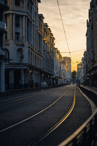 istock Casablanca Morocco downtown district with tramway in the morning 1444415006
