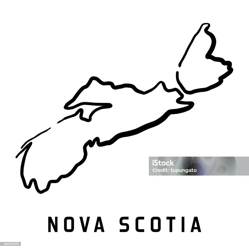 Mappa Della Nuova Scozia Immagini vettoriali stock e altre immagini